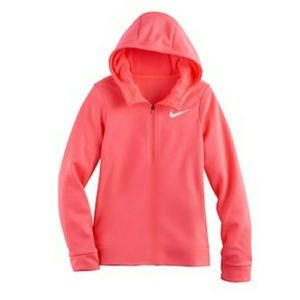 Nike quarter zip pink sweatshirt